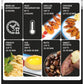 Friteuza fara ulei, Air Fryer, 1350W, 5L + Set 50 hartii de copt pentru friteuza 16 cm