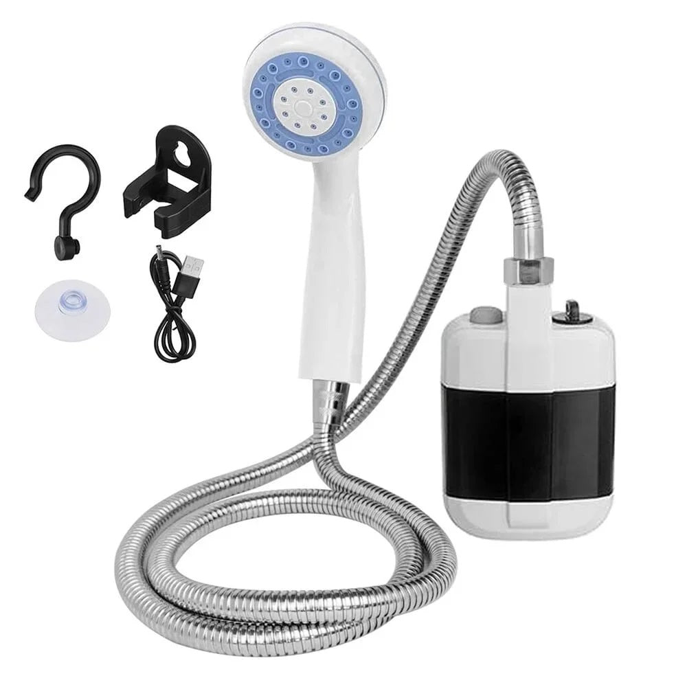 Dus Portabil cu Incarcare USB pentru Camping cu Robinet Incorporat pentru Interior/Exterior