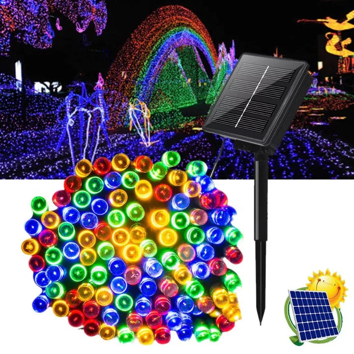 Decoratiune cu Incarcare Solara, 50 metri, 500 led - Multicolora