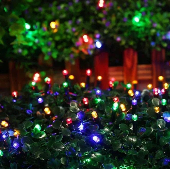 Decoratiune cu Incarcare Solara, 50 metri, 500 led - Multicolora