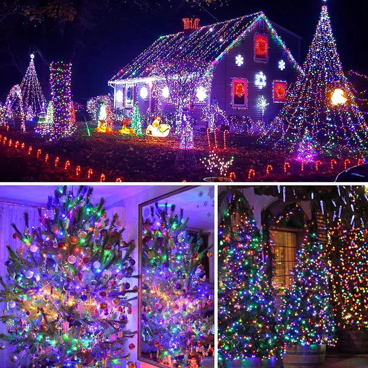 Decoratiune cu Incarcare Solara, 50 metri, 500 led - Multicolora