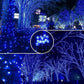 Decoratiune cu Incarcare Solara, 50 metri, 500 led - Albastru