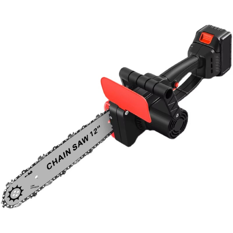 Drujba  Electrica cu Lant 30 cm, Motor fara Perii de Mare Putere, 2 Acumulatori Reincarcabili, Design Portabil fara Cablu, Siguranta si Performanta Sporita