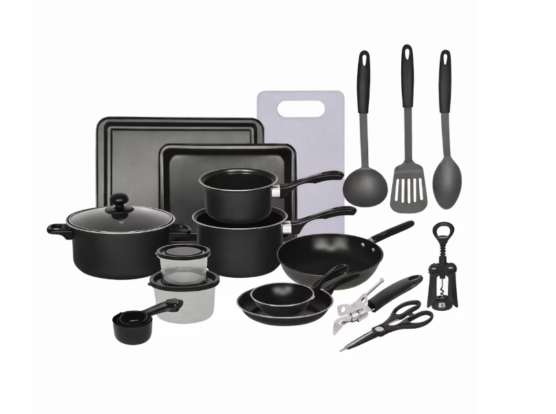 Set de Bucatarie 22 Piese  – Oale, Tigai si Ustensile Antiaderente Premium pentru Gatit Rapid si Practic