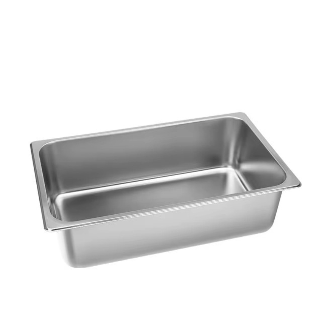 Tava Inox pentru Mentinerea Alimentelor Calde cu Capac Inclus, Rezistenta si Usor de Curatat pentru Catering si Bufet
