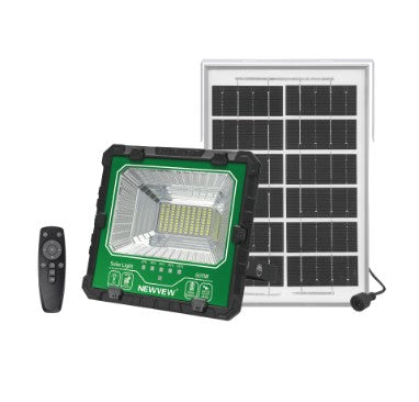 Proiector Solar Led 150 W, Protectie IP65, 56 Leduri si Telecomanda Inclusa, Lumina Rece 6500-7000K, Autonomie Pana La 16 Ore