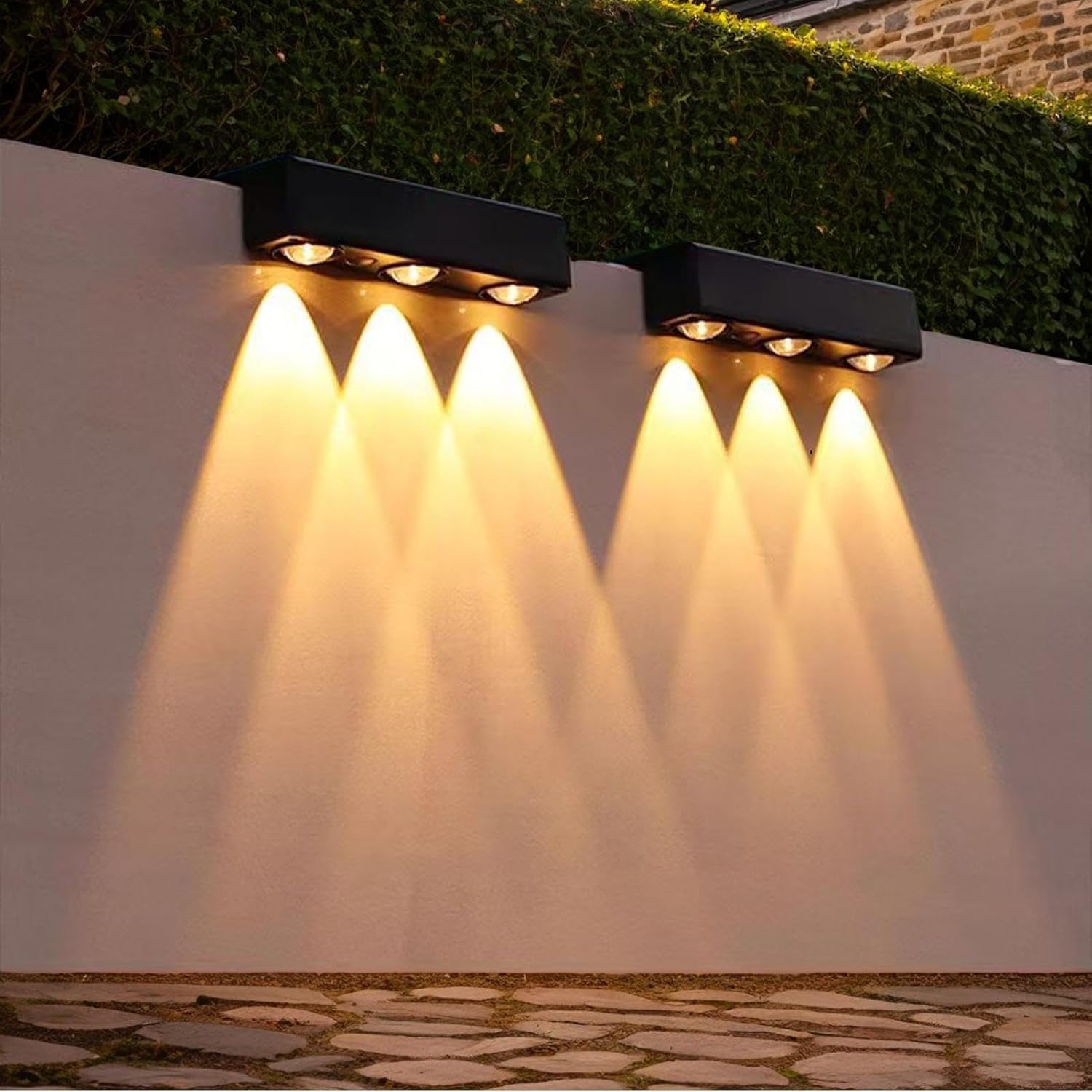 Set 2 x Lampi Solare Gard 6 Culori, Iluminare Automata, Rezistente La Apa
