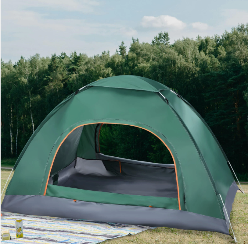 Cort pentru 4 Persoane cu Deschidere Rapida, Impermeabil, Protectie UV, 200 x 200 x 135 cm