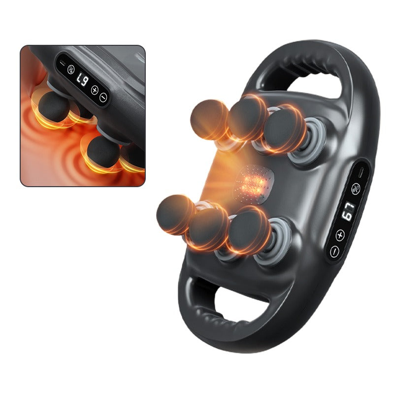 Aparat De Masaj Portabil Cu 6 Capete Interschimbabile, Lumina LED Rosie, Pentru Relaxare Musculara