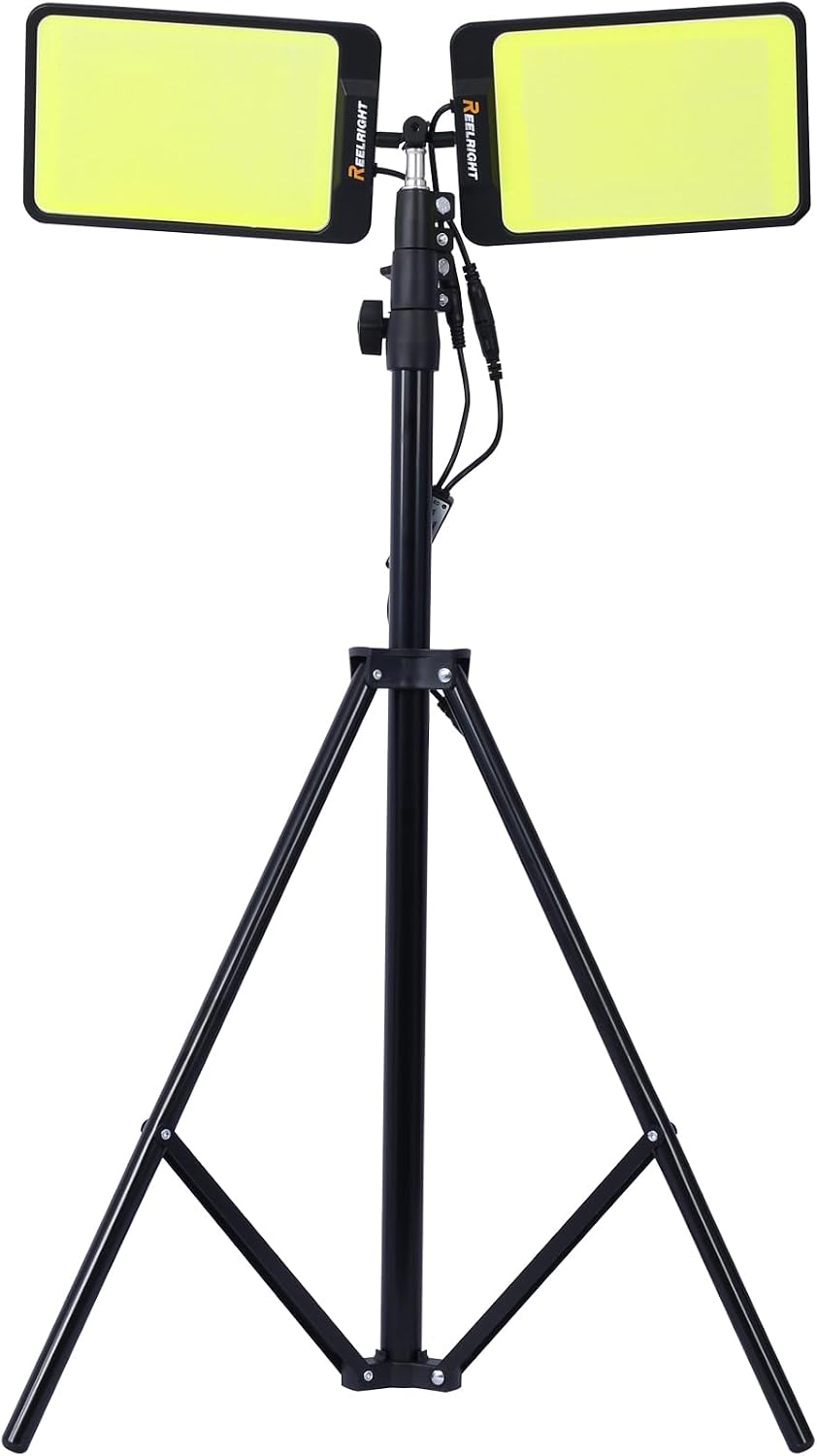 Proiector LED Cu Stativ Telescopic, 200 W, IP65, Doua Capete Rotative, Telecomanda
