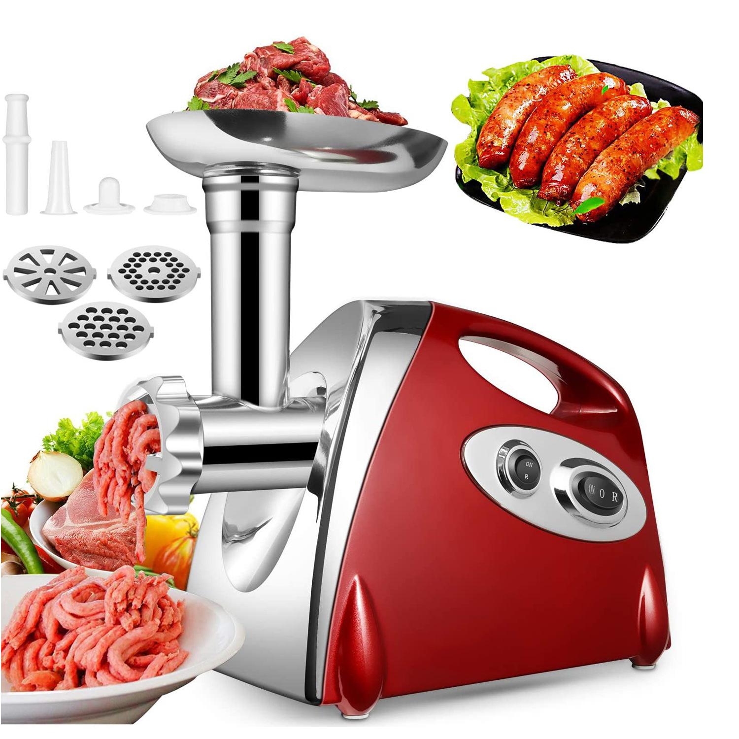 Masina De Tocat Carne Electrica 3800 W, Cu Separator Pentru Rosii, Functie Revers, 3 Site Si Accesorii Pentru Carnati