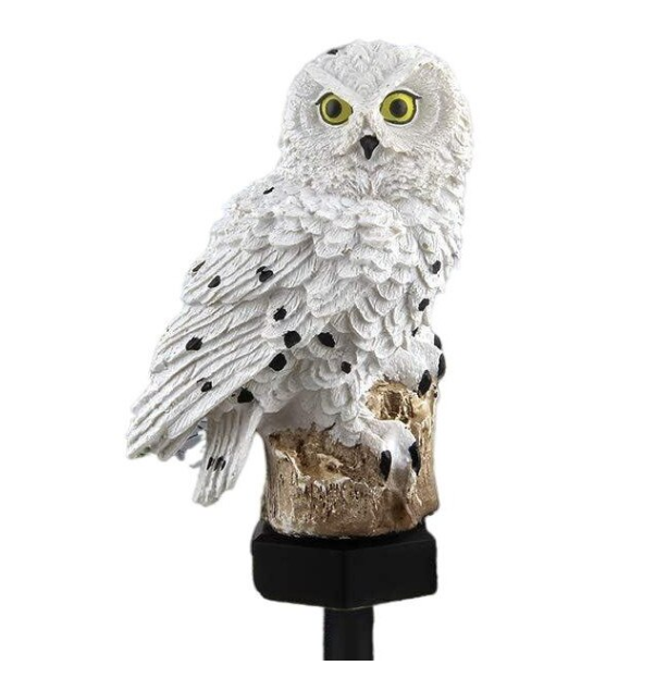 Lampa Solara De Gradina In Forma De Bufnita, IP65, Senzor De Lumina, 15 x 45 cm