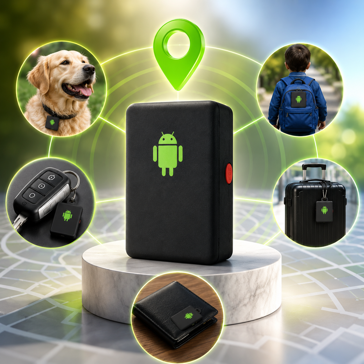Mini Dispozitiv de Localizare GPS, Monitorizare in Timp Real, Buton SOS, Alerta Zona si Cartela SIM
