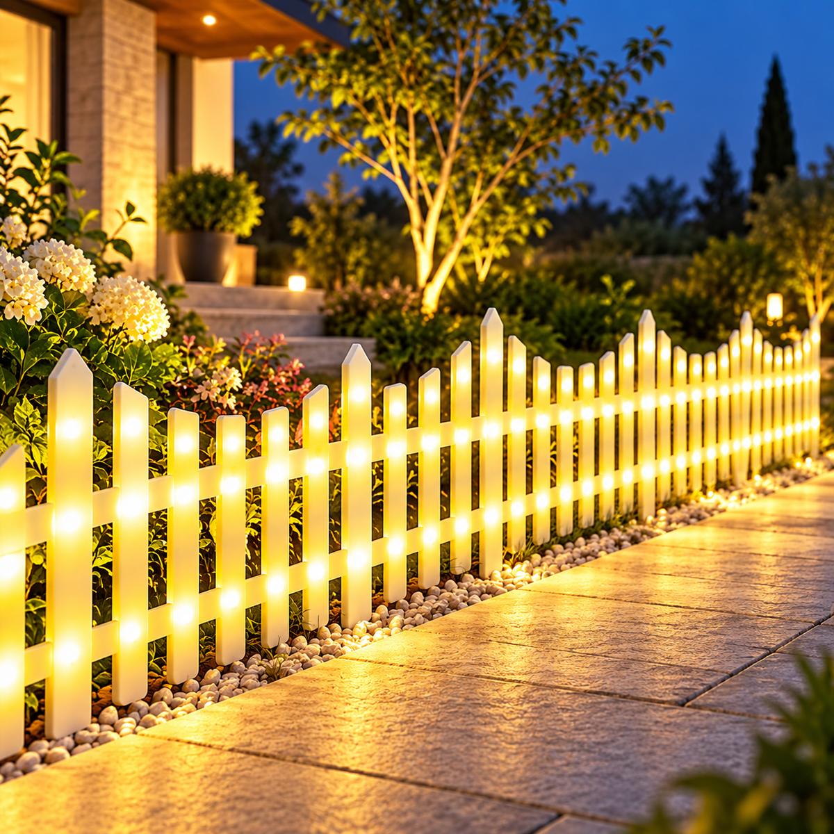 Gardulet Decorativ Luminos LED, 3 Metri, 160 LED-uri, 8 Jocuri de Lumini, Alb Cald