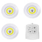 Set 3 lampi LED 3W COB cu telecomanda