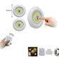 Set 3 lampi LED 3W COB cu telecomanda