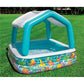 Piscina Gonflabila cu Acoperis model Casuta pentru Copii si Protectie UV ,157 x 157 x 122 cm