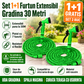 Set 1+1 Furtun Extensibil Gradina 30 Metri cu Accesoriu Multifunctional de Stropit – Furtun Elastic pentru Udat, Spalat si Irigat