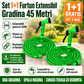 Set 1+1 Furtun Extensibil Gradina 45 Metri cu Accesoriu Multifunctional de Stropit – Furtun Elastic pentru Udat, Spalat si Irigat