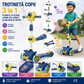 Trotineta Copii 3 in 1 Pliabila cu Scaun, Lumini LED, Sunete si Baloane de Sapun, Ghidon Reglabil