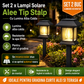 Set 2 x Lampi Solare Alee Tip Stalp Cu Lumina Alba Calda, Rezistente La Apa IP44, Iluminare Automata Pentru Gradina