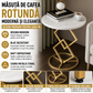 Masuta Cafea Rotunda Moderna Blat Rezistent Cadru Metalic Stabil Design Elegant Pentru Living Dormitor Sau Balcon