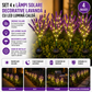 Set 4 x Lampi Solare Decorative Lavanda cu LED Lumina Calda, Rezistente la Apa IP65, Panou Solar Integrat, Iluminat Exterior pentru Gradina si Alei