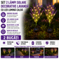 Set 2 x Lampi Solare Decorative Lavanda cu LED Lumina Calda, Rezistente la Apa IP65, Panou Solar Integrat, Iluminat Exterior pentru Gradina si Alei