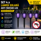 Set 4 x Lampa Solara Anti Tantari LED, Protectie UV Eficienta, Autonomie 8-12h, Design Modern Exterior Interior