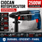 Ciocan Rotopercutor 2500W Cu Impact Si Rotatie, Mandrina SDS Plus, Viteza 1100 RPM, Putere Mare Pentru Beton Si Zidarie