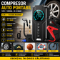 Compresor Auto Portabil 12V 1000A Presiune 2.5 Bar Cu 5 Baterii Furtun 13 Cm Compact Puternic Pentru Umflare Rapida Anvelope