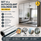 Set 4 x Autocolant Oglinda Gri , 60 x 300 cm