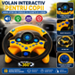 Volan Interactiv pentru Copii Simulator de Condus cu Sunete si Lumini, Rotire 360 Grade, Fixare cu Ventuze si Semnalizare Stanga Dreapta