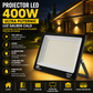 Proiector LED 400W Ultra Puternic cu 252 LED, Lumina Galben Cald, Alimentare 220V si Carcasa Rezistenta din Aluminiu pentru Iluminare Exterior