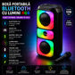 Boxa Portabila cu Bluetooth, Radio FM, Baterie 1500 mAh si Lumini RGB, Sunet Stereo Puternic