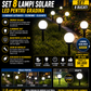 Set 8 x lampa solara tip glob pentru gradina, IP44, H 33
