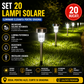 Set 20 x Lampa Solara De Gradina Inox , Tip Tarus