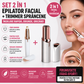 Set epilator facial + trimmer pentru sprancene