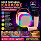 Set Karaoke cu 2 Microfoane, Boxa Portabila Bluetooth USB, Iluminare RGB cu 5 Moduri, Baterie Reincarcabila, 6 W RAE