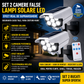 Set 2 x Lampi Solare Exterior Tip Camera Falsa cu 77 LED-uri, Senzor de Miscare si Amurg, 3 Moduri de Iluminare, Telecomanda, IP65