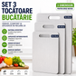 Set 3 x Tocator din Otel Inoxidabil Alimentar, Suprafata Antibacteriana, Ultra Rezistent, 3 Dimensiuni pentru Toate Preparatele