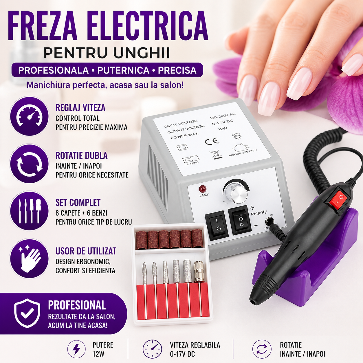 Freza electrica manichiura si pedichiura Sina Mercedes 2000