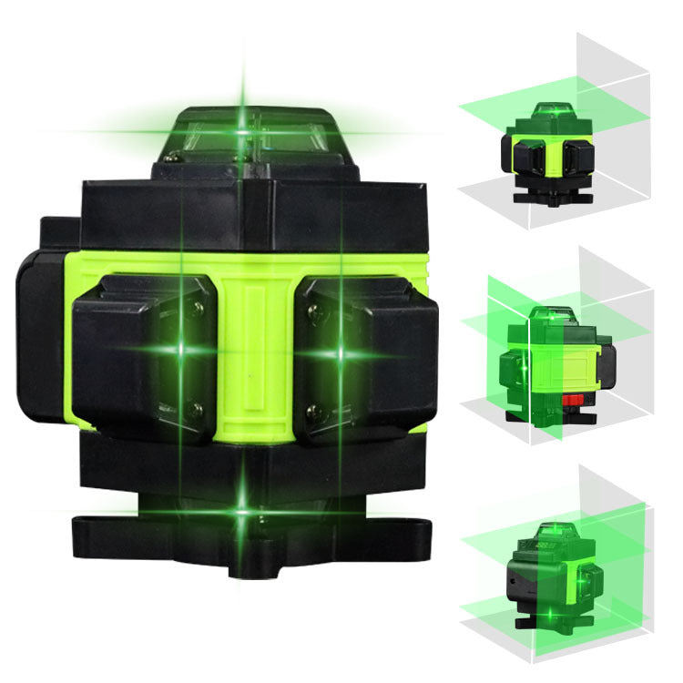 Nivela Laser 4D Profesionala Verde cu 16 Linii + Trepied, 2 Baterii, Telecomanda si Valiza de Transport – Instrument de Nivelatie, Renovari si Aliniere Precisa!