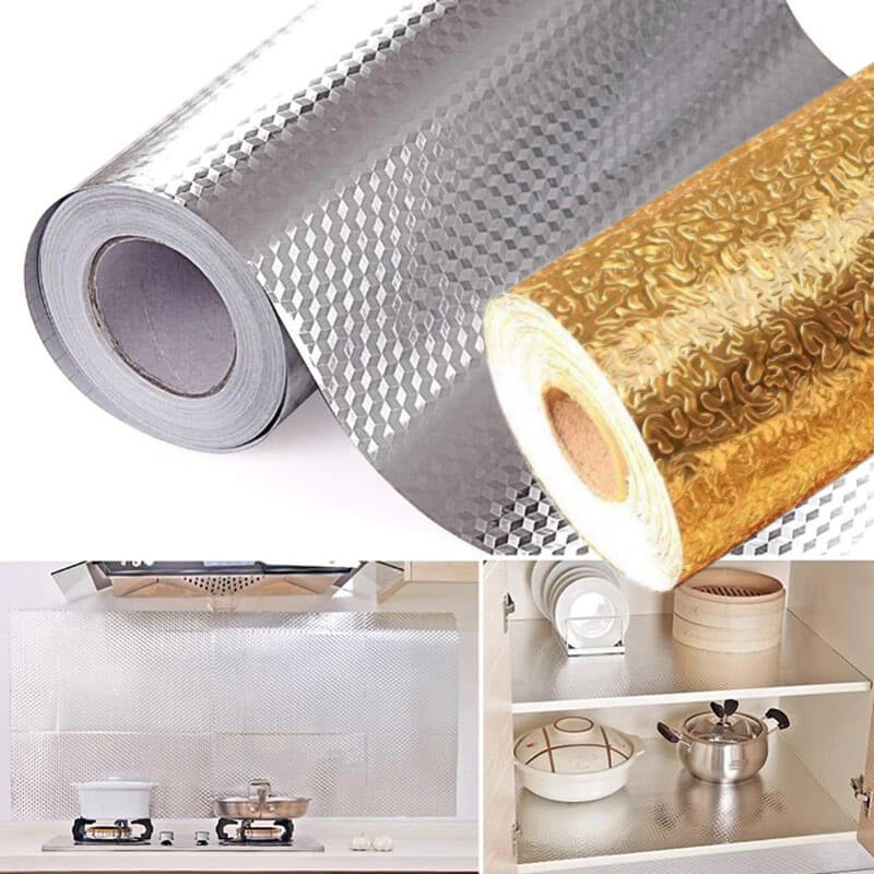 Lichidare de Stoc ! Set 3 x Folie de aluminiu autoadeziva 60 x 300 cm