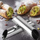 Set 6 Forme Cilindrice Metalice Pufo Pentru Prajituri, Rulouri de Patiserie, 13 cm, Argintiu