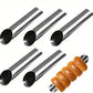 Set 6 Forme Cilindrice Metalice Pufo Pentru Prajituri, Rulouri de Patiserie, 13 cm, Argintiu