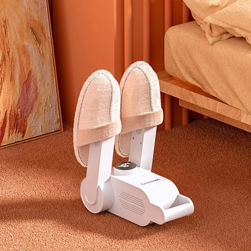 Lichidare de Stoc! Uscator electric pentru incaltaminte cu functie de dezinfectare UV, suport reglabil si temporizator, design pliabil