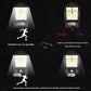 2 X Proiector solar 6 celule,120 LED-uri COB ,cu senzor de miscare, sistem prindere inclus
