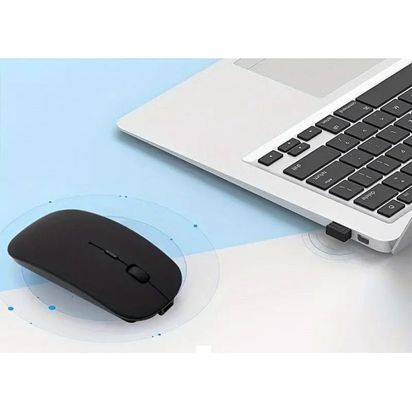 Mouse Slim Silentios fara Fir, Wireless, Portabil, USB