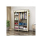 Lichidare de Stoc ! Dulap de Haine Din Panza cu Schelet Metalic, Inchidere cu Fermoar Vertical, Cadrul Stabil 105 x 45 x 175 cm
